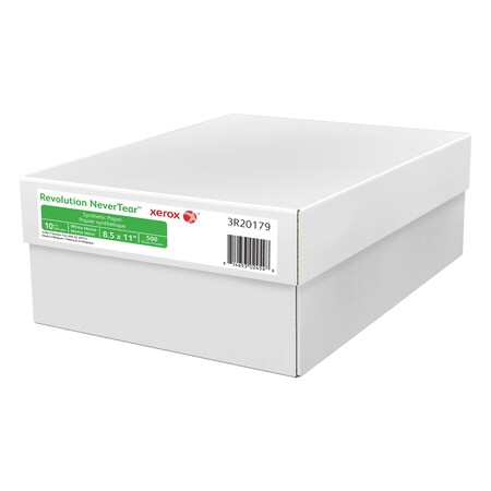 Xerox Revolution NeverTear, 10 mil, 8.5 x 11, Smooth White, PK500 3R20179